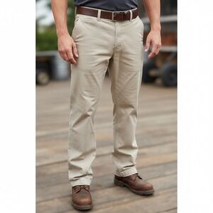 Duluth Trading Co Flex Ballroom Khakis Pants Mens 34x34 Khaki Standard Fit Cargo